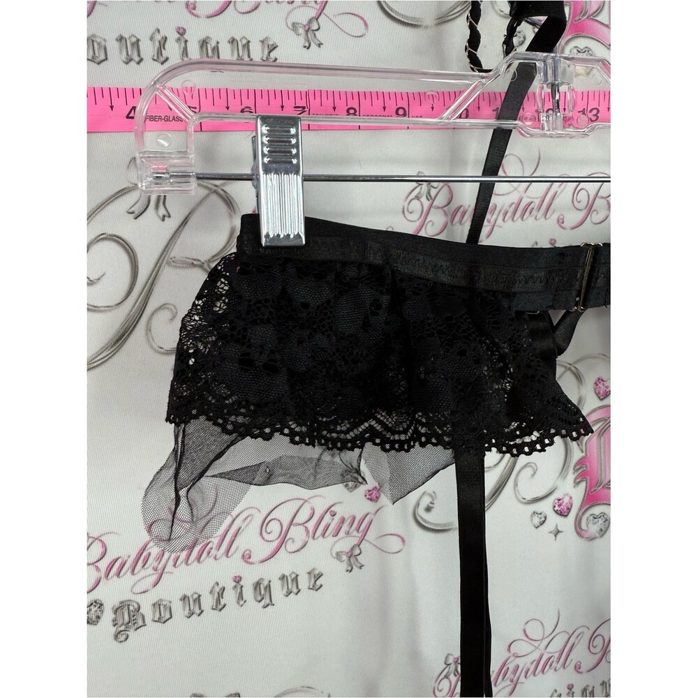 Garter Black Lace Garter Belt with Adjustable Straps tutu - Picture 10 of 15